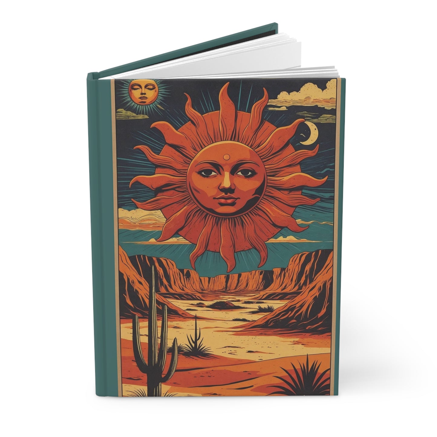 Sunset Desert Hardcover Journal, Bohemian Journal, Art Journal, Sketchbook, Travel Notebook, Inspirational Writing Journal