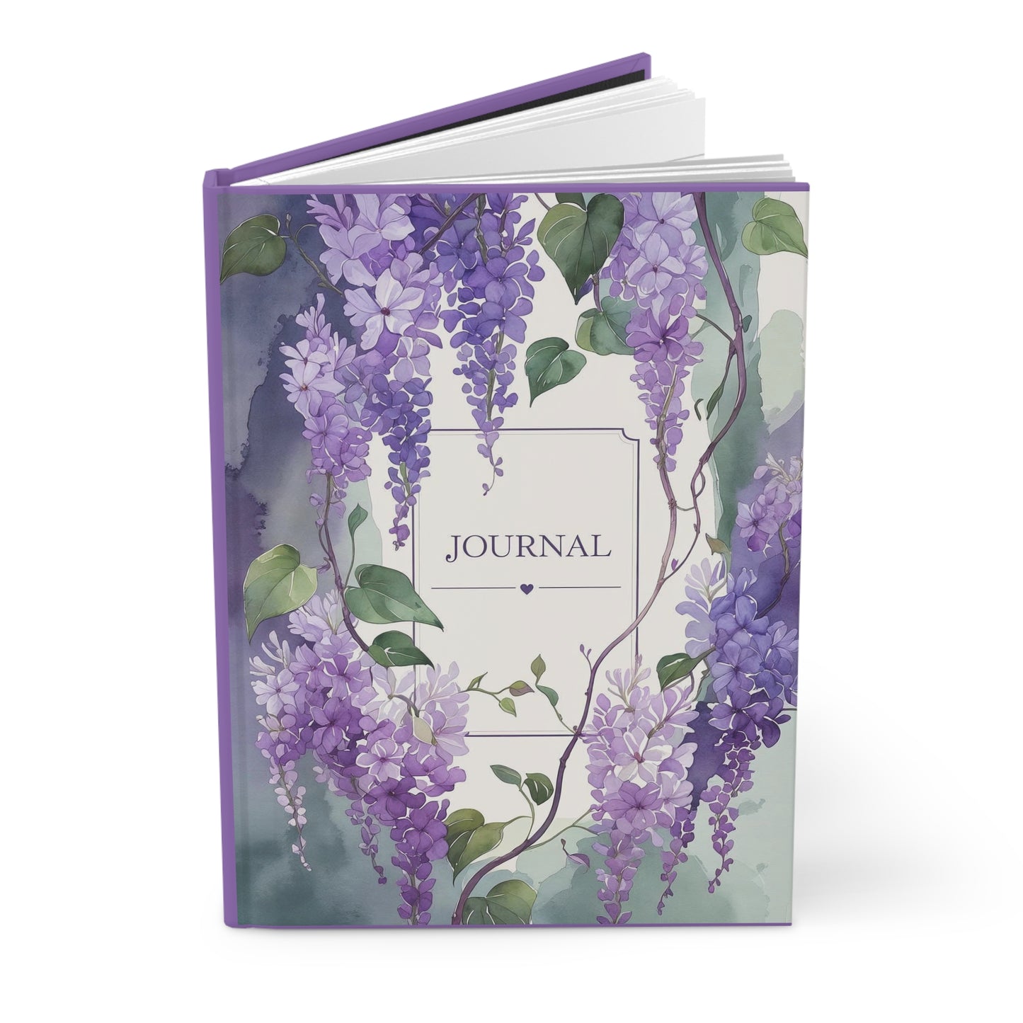 Lavender Floral Hardcover Journal, Daily Planner, Writing Notebook, Gift for Writers, Nature Lover's Journal, Purple Stationery