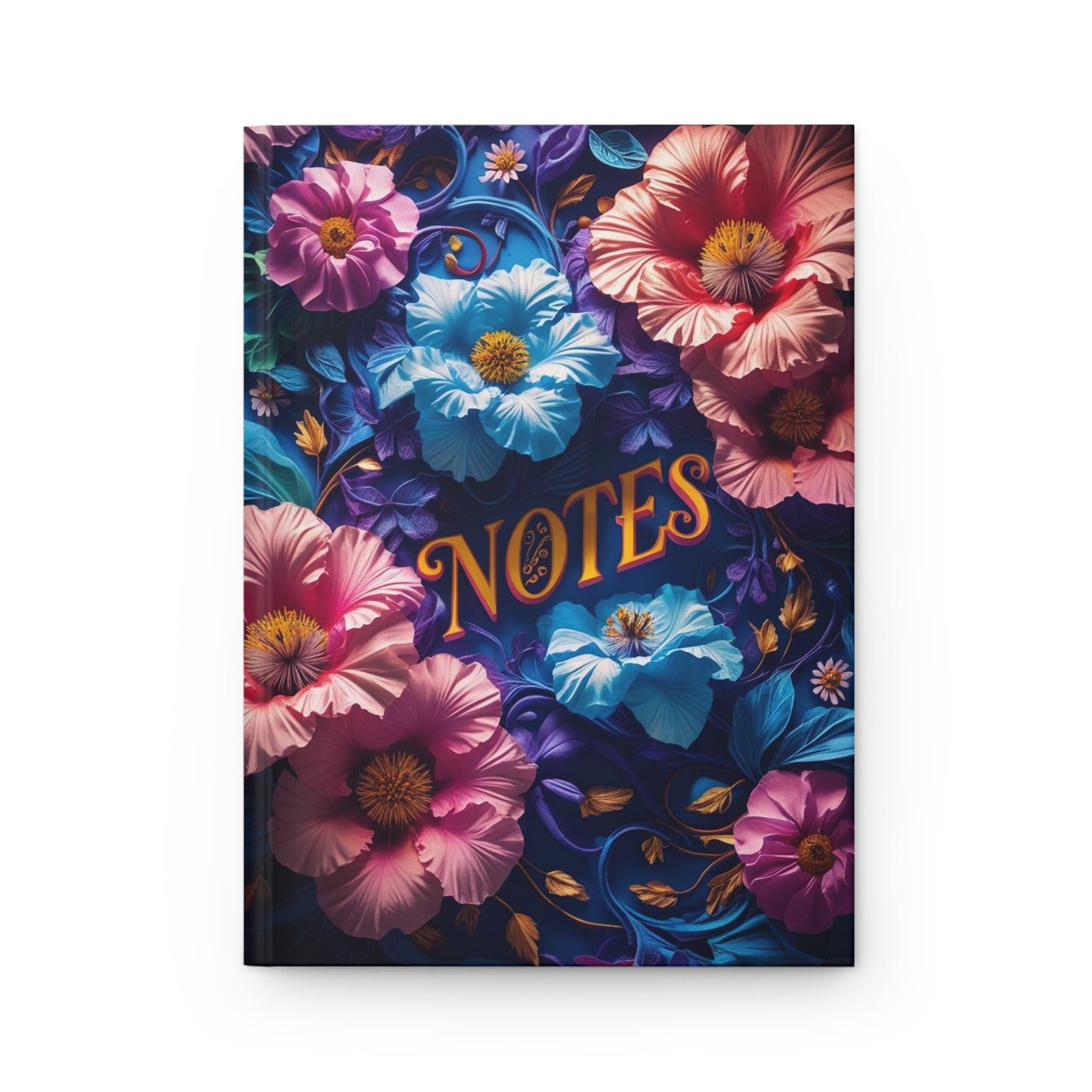 Vibrant Floral Hardcover Journal for Creative Souls, Note Taking, Journaling, Gift for Writers, Flower Design, Beautiful Notebook