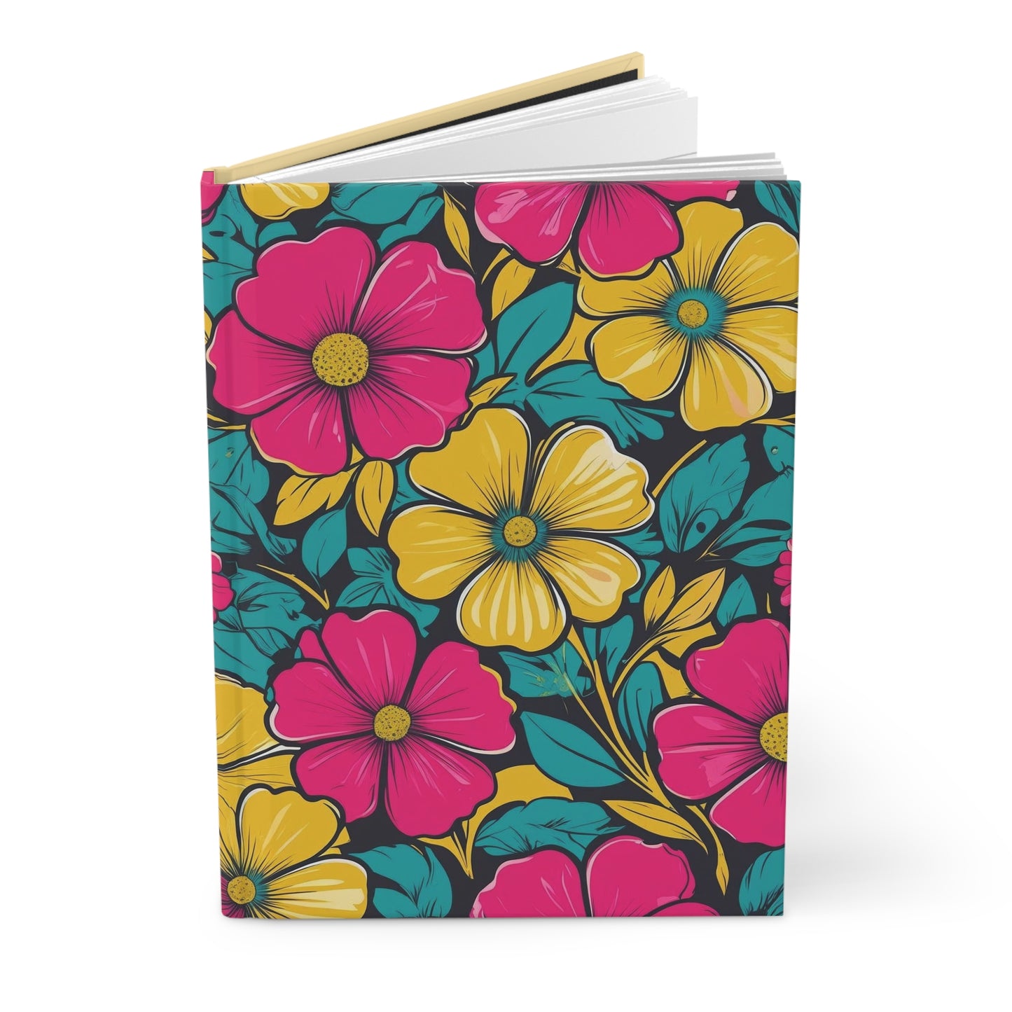 Floral Hardcover Journal | Vibrant Bloom Notebook for Personal Reflection, Gift for Writers, Art Lovers, Journaling