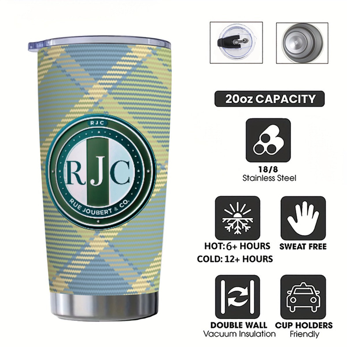 RJC 20OZ Tumbler With Sliding Lid