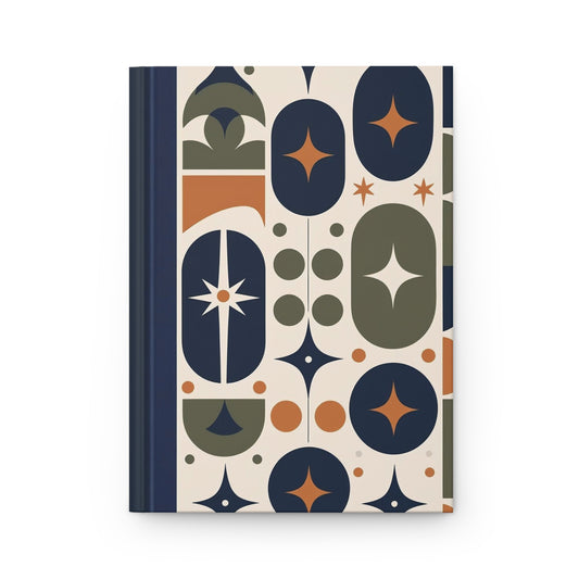 Colorful Retro Hardcover Journal | Notebook for Creative Writing, Artistic Planning, Gift for Writers, Student Journal, 70s Vibe