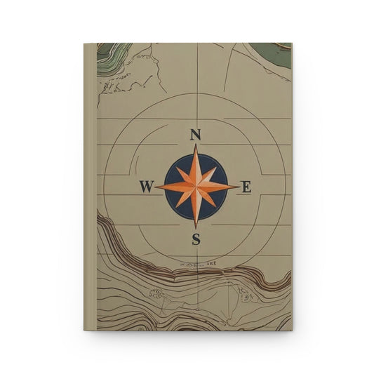 Vintage-Inspired Compass Hardcover Journal, Travel Diary, Notebook, Writer Gift, Adventure Journal, Personalized Journal