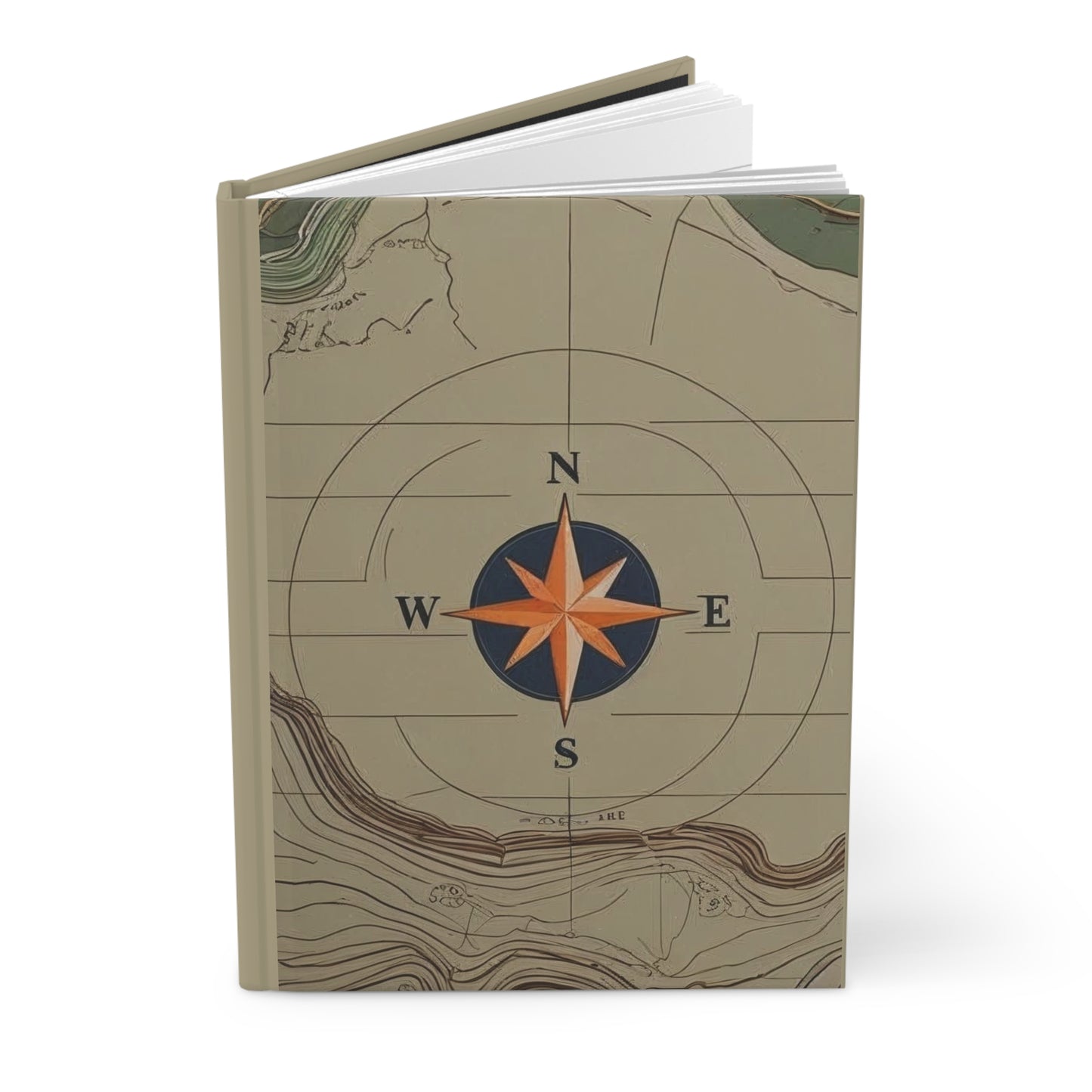 Vintage-Inspired Compass Hardcover Journal, Travel Diary, Notebook, Writer Gift, Adventure Journal, Personalized Journal
