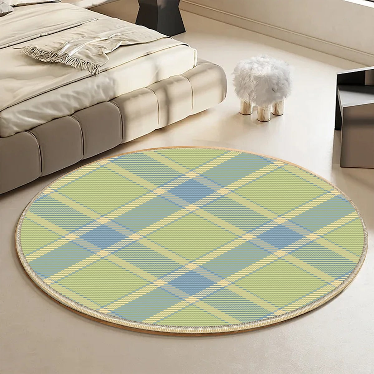 Round Flannel Floor Mat