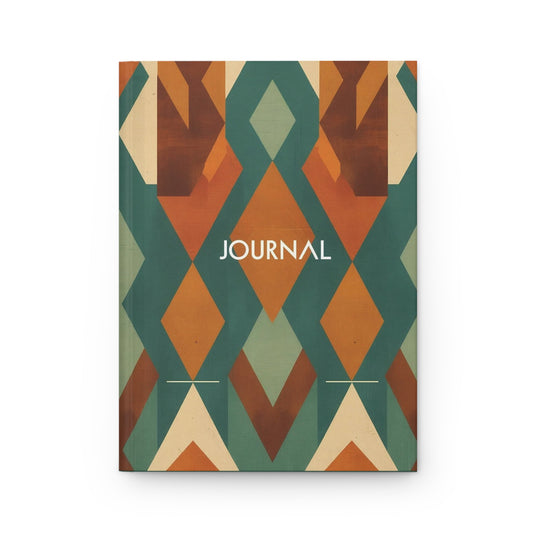Stylish Hardcover Journal | Geometric Print | Daily Planner, Writing Notebook, Creative Gift, Art Journal, Travel Diary