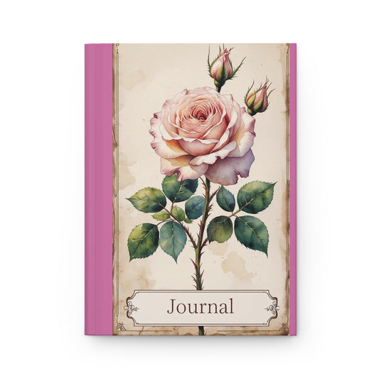 Rose-Themed Hardcover Journal, Floral Notebook, Gift for Writers, Creative Journal, Aesthetic Planner, Personal Diary