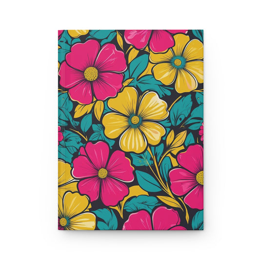 Floral Hardcover Journal | Vibrant Bloom Notebook for Personal Reflection, Gift for Writers, Art Lovers, Journaling